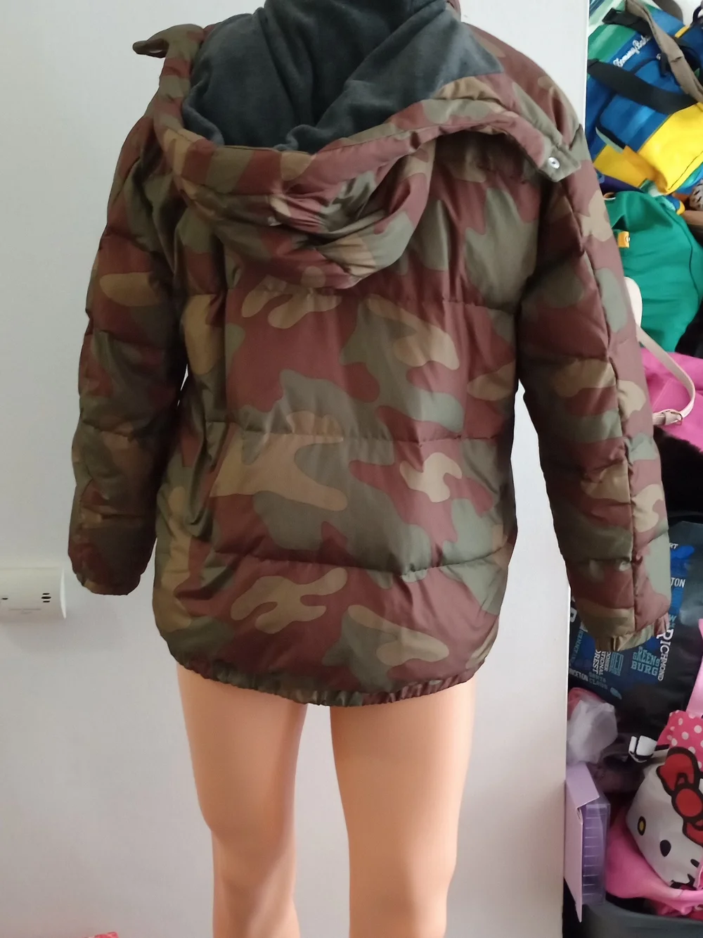 GAP Kids Camo Puffer Jacket in Green and Brown